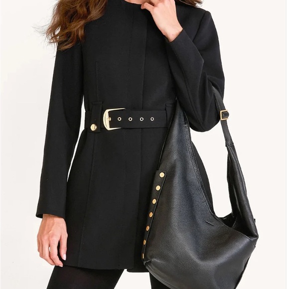 NWT, Hammitt Tom Zip Hobo Bag & 110 North Wallet in Black/Gunmetal - Picture 3 of 10